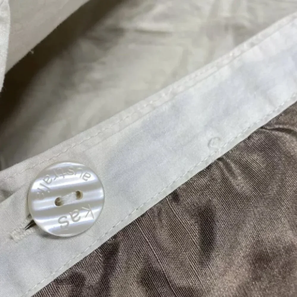 KAS Bedding Set Queen or King Duvet Cover + Shams Pillowcases Brown Beige Luxury